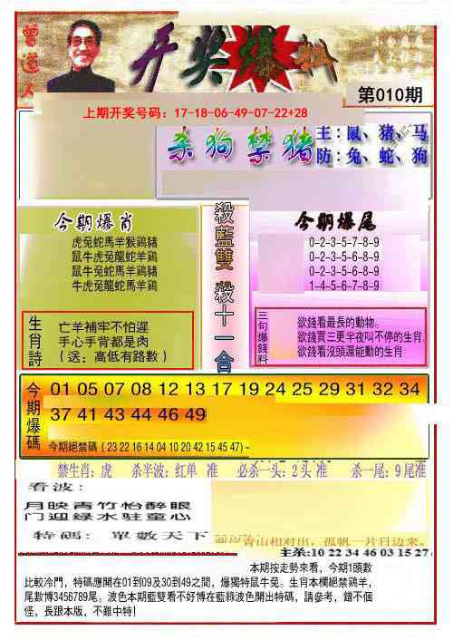 010期开奖爆料(新图推荐)[图]