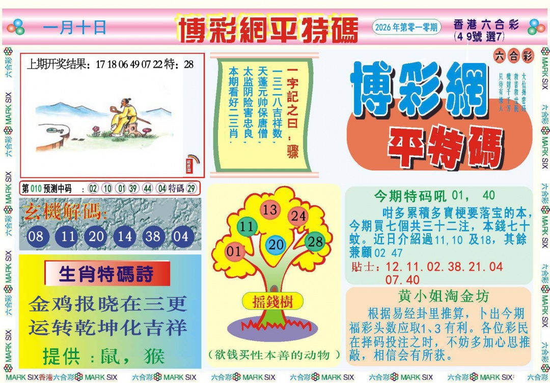 010期博彩网平特报[图]