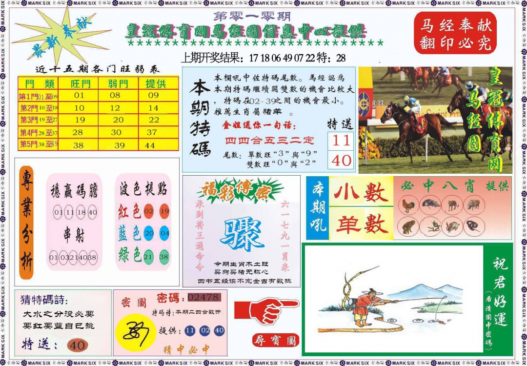 010期体育网马经图[图]