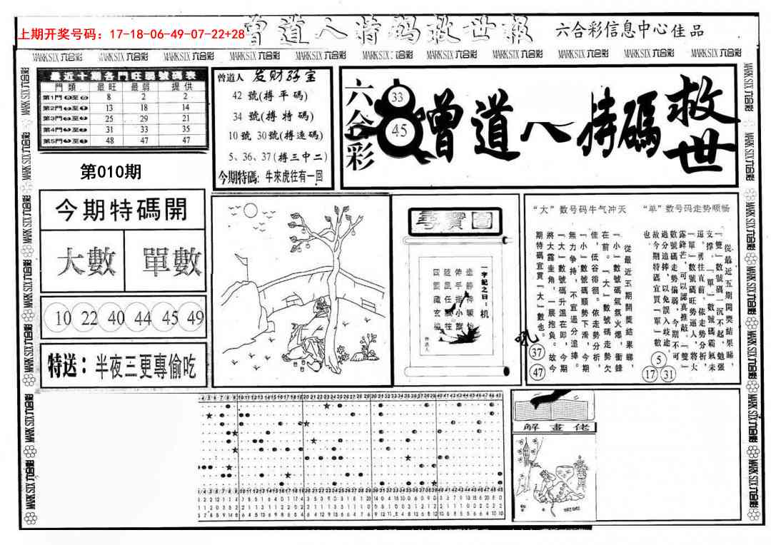 010期曾道人特码救世A[图]