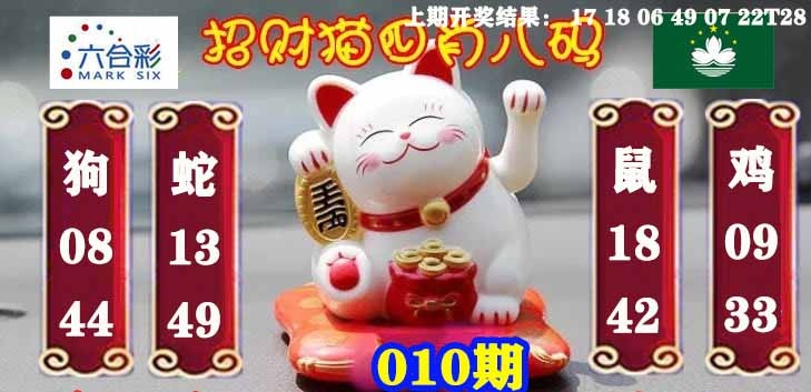 010期招财猫四肖八码[图]
